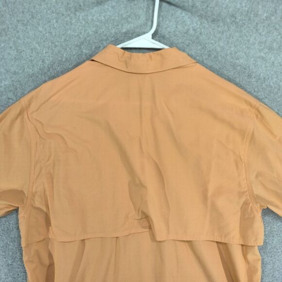 Gander Mountain Button Down Shirt Mens Size L Orange Vented Guide Series Fishing - Picture 8 of 11